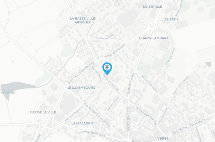carte blanchisserie à Vallet